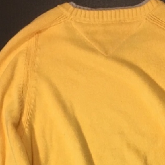 Mens Tommy Hilfiger Crewneck Sweater XL Yellow - Picture 6 of 8